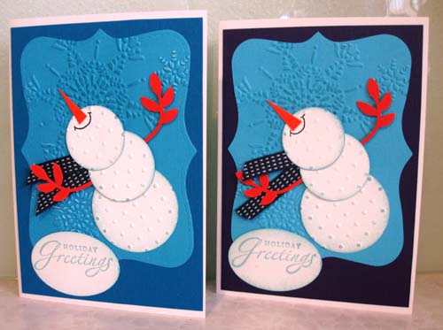 Sunburnt Quilts -Snowmen Cards