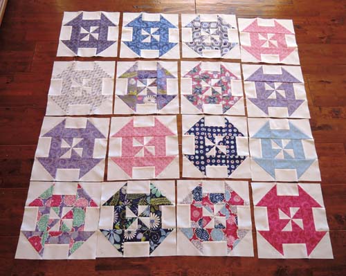 Sunburnt Quilts - Pinwheel/Churn Dash Blocks