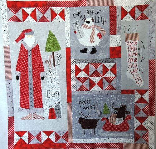 Sunburnt Quilts 2016 - Birdhouse santa Pattern