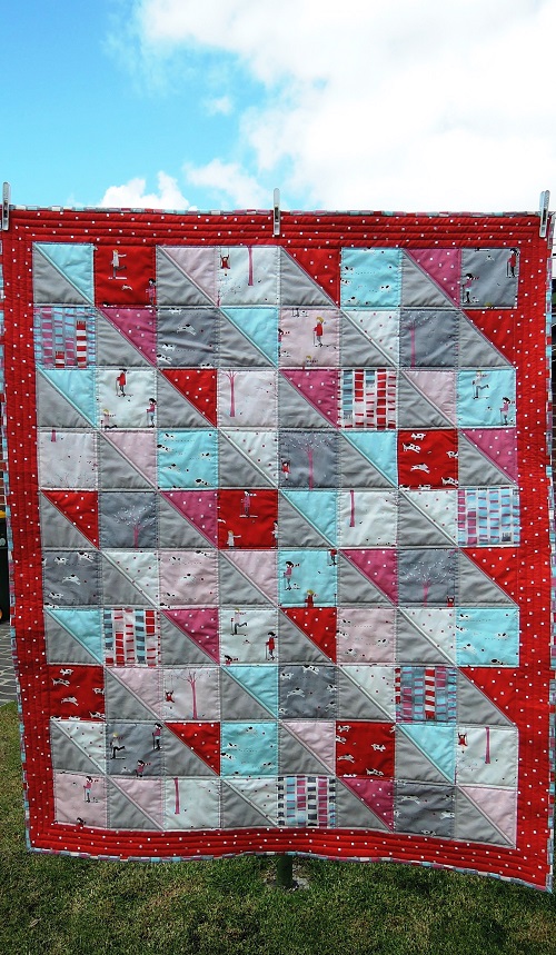 Sunburnt Quilts May 2015 - Sherbert Pips Baby Quilt (2)